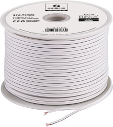 LS-Kabel 100m 2x0.75mm weiss ECONOMY QUALITY
