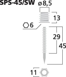 LS-Spike-Set, 4 Stk.