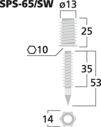 LS-Spike-Set, 4 Stk.