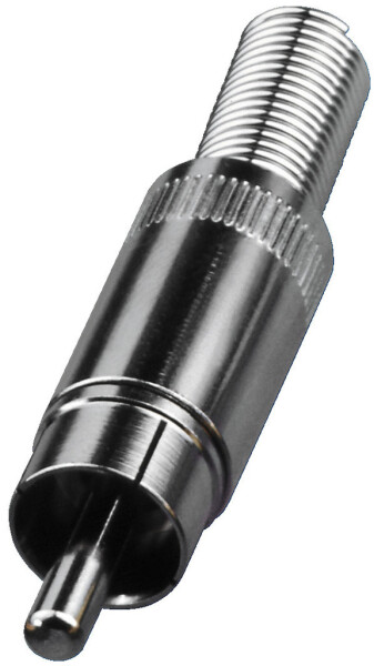 Cinch-Stecker Verchromt Kabeleinlass 5.5mm