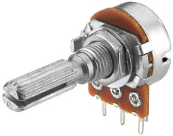 Mono-Potentiometer, 10 k Ohm, log., 41er Rastung