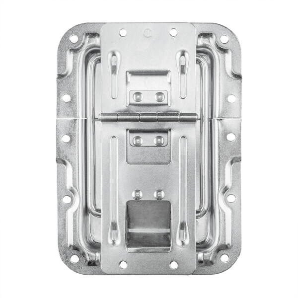 270838 - Lid Stay Large Cranked with Hinge, Click-Stop Function and Rivet Protection