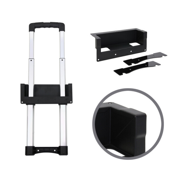 3476031 - Recessed Extendable Handle 2-stage, black cranked Dish length 336 - 661 mm