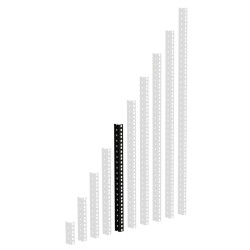 61535 B 10 - Heavy Duty Rack Strip black 10 U