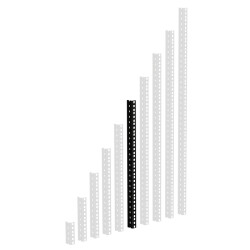 61535 B 12 - Heavy Duty Rack Strip black 12 U