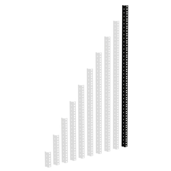 61535 B 20 - Heavy Duty Rack Strip black 20 U