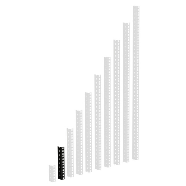 61535 B 4 - Heavy Duty Rack Strip black 4 U