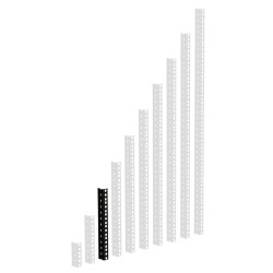61535 B 6 - Heavy Duty Rack Strip black 6 U