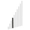 61535 B 8 - HD Rackschiene schwarz 8 HE
