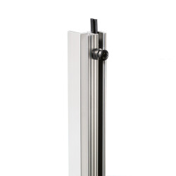 6162 - Guida Rack continua in alluminio con Inserto in Gomma