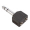 Adam Hall Connectors 7545 - Y-Adapter 2 x 3.5 mm stereo Jack female to 6.3 mm stereo