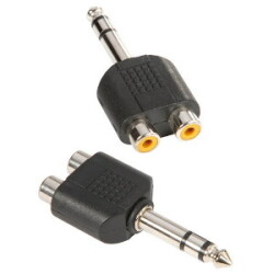 7549 - Connettore a Y 2 x mono RCA femmina a Jack stereo...