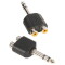 7549 - Adaptateur en Y 2 x RCA mono femelle vers Jack 6,35 mm stéréo mâle