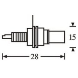 7635 RED - RCA Socket gold-plated red