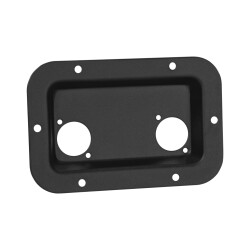 8708 BLK - Steel mounting plate for 2 x universal D-type...