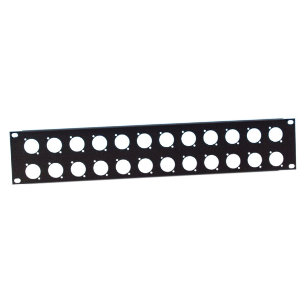 872214 - Panneau 1 U pour rack 19", profil en U, 24 trous pour embases "D"