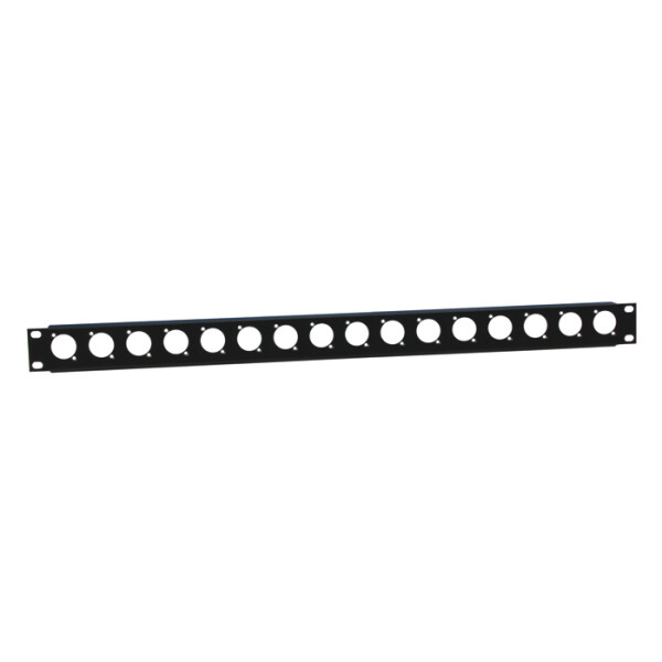872225 - Pannello rack a U 19” 1 U, con scarico della trazione per 16 prese