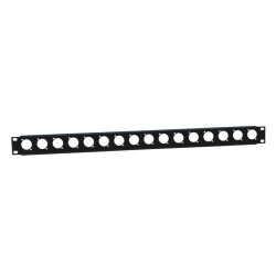 872225 - 19" U-Rackblende 1 HE mit Zugentlastung...