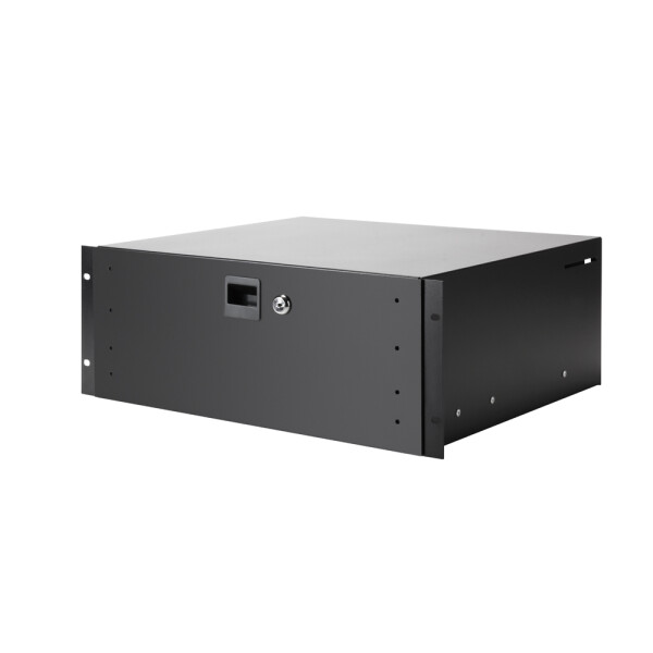 87404 ALU 4 - 19" 4HE Rackschublade mit Schloss | Aluminium