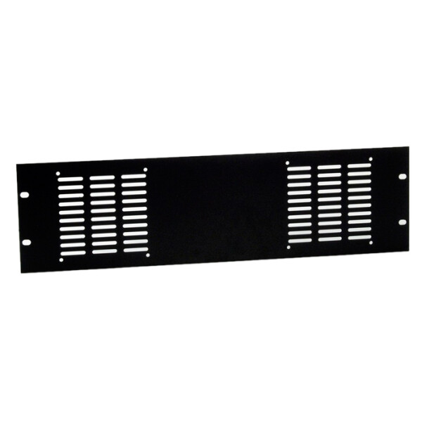 8763 - Panneau rack 19" avec grille aération pour 2 ventilateurs axiaux