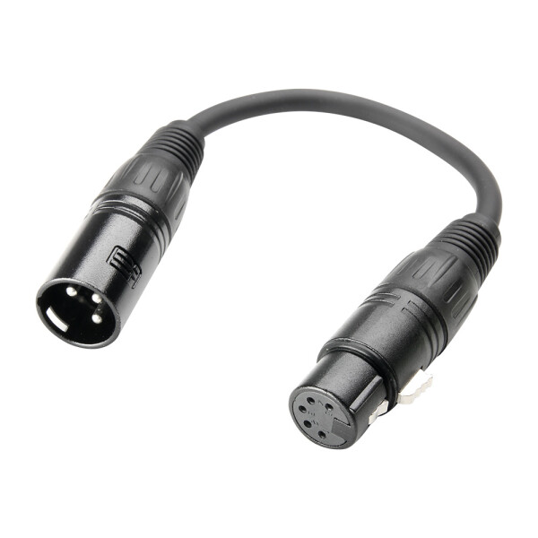3 STAR DHM 0020 - Adapter DMX Cable | Adam Hall® XLR 5-pole Female x XLR 3-pole Male | 0.2 m