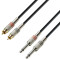3 STAR TPC 0300 - Twin Kabel | Adam Hall® 2 Klinke TS x 2 Cinch | 3 m