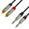 4 STAR TPC 0300 - Twin Cable | Rean® 2 Jack TS x 2 RCA | 3 m