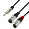 4 STAR YWMM 0300 - Y-Kabel | Rean® 2 XLR Male x Miniklinke TRS | 3 m