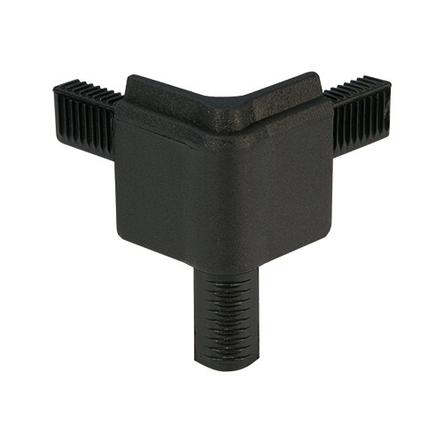 Q 4502 MBLK - Angolo maschio nero per Profilo di Chiusura