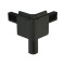 Q 4502 MBLK - Angolo maschio nero per Profilo di Chiusura