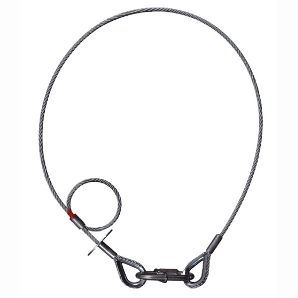S 33060 SK - SAVEKING® Cavo di Sicurezza da 3 mm con Freno a Gravità e Anello di Catena lunghezza 0,6 m