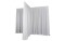 P&D Curtain - Medium Gloss Satin 165gr/m² Pleated White 300x500cm