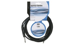 FLX05 - unbal. Jack mono to Jack mono Black 1,5 m X-type