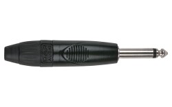 6.3mm Jack X-type Mono with Black endcap Black housing