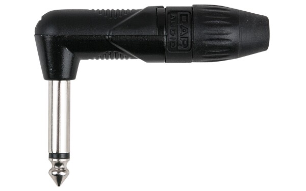 6.3mm Right-angle Jack X-type Mono with Black endcap Black housing