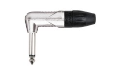 6.3mm Right-angle Jack X-type Mono with Black endcap...