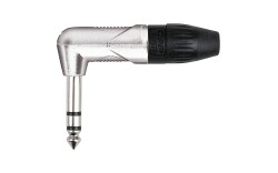 6.3mm Right-angle Jack X-type Stereo with Black endcap...