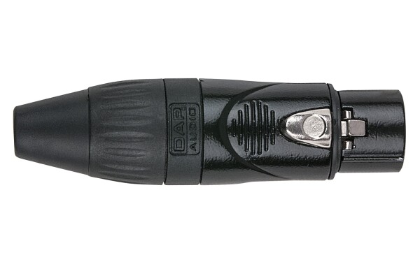 XLR 3p. X-type Female Black endcap Black Housing