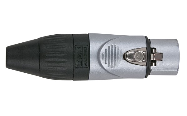 XLR 3p. X-type Female Black endcap Nickel Housing