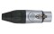 XLR 3p. X-type Female Black endcap Nickel Housing