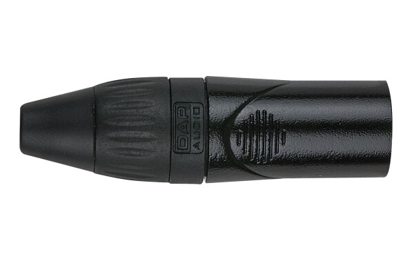 XLR 3p. X-type Male Black endcap Black Housing