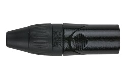 XLR 3p. X-type Male Black endcap Black Housing