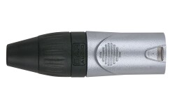 XLR 3p. X-type Male Black endcap Nickel Housing