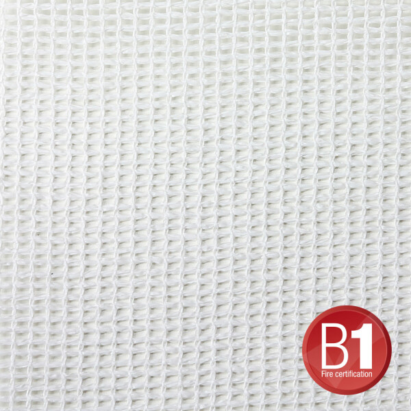 0157 X 36 W - Gauze Type 202 3 x 6 m with Eyelets, White