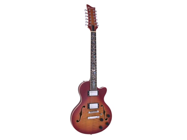 LP-612 E-Guitar, flamed sunburst