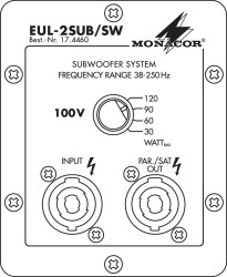 ELA-Subwoofer,100V,120W,schwarz