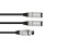 Adaptercable XLR(F)/2xXLR(M) 1m bk