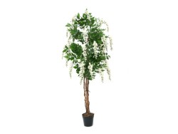 Goldregenbaum, Kunstpflanze, weiß, 150cm