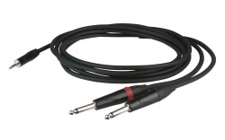 FLX31 - stereo mini Jack to 2 mono Jack L/R 1,5m recessed...