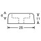 4900 M8 AH - Bag of 8 Rubber Feet 25 x 11 mm black